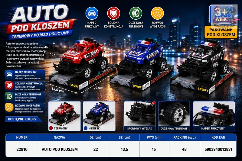 AUTO POD KLOSZEM 22810 IMP, Pojazdy, Zabawki