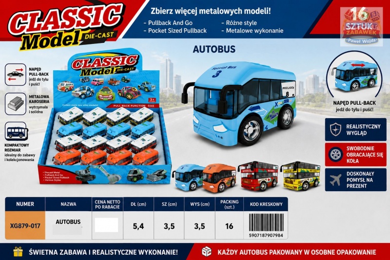 AUTOBUS POLICYJNY XG879-017 IMP, Pojazdy, Zabawki