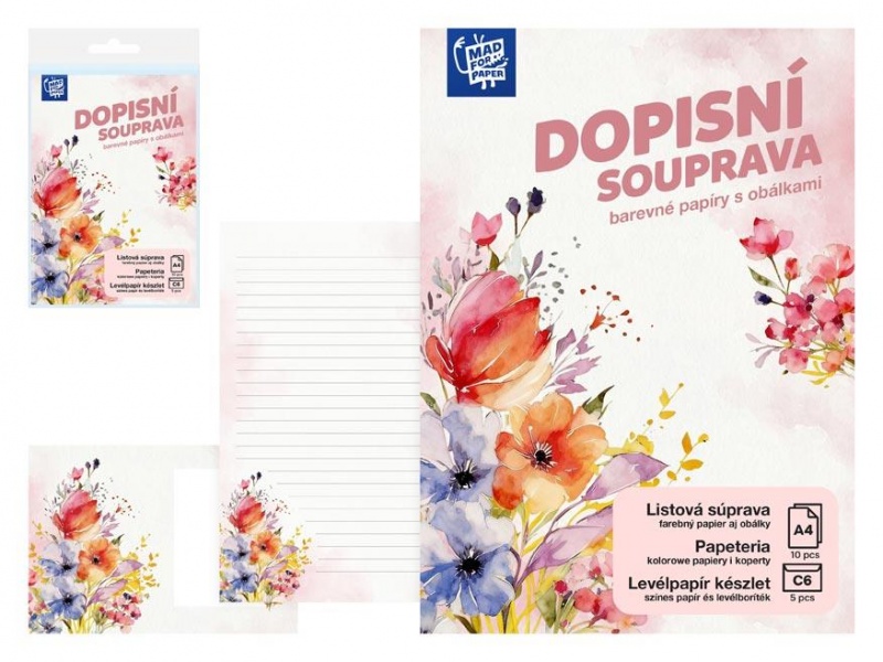Papeteria LUX 5+10 (Kwiaty), Papiery specjalne, Papier