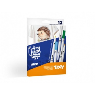 Marker do tkanin 12szt.zestaw twin tip, Markery permanentne, Art. do pisania i korygowania