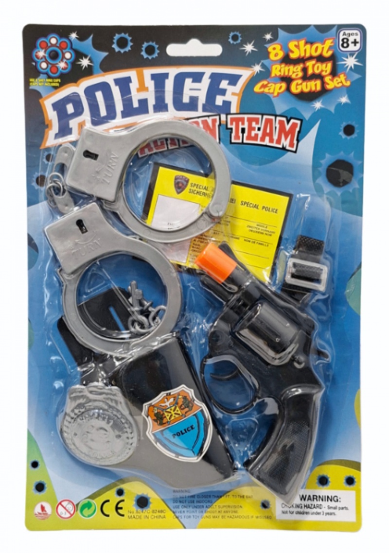 Pistolet na spłonkę z akcesoriami, Zabawki