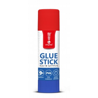 Klej w sztyfcie PVA MemoBe 9g, Kleje, Galanteria biurowa