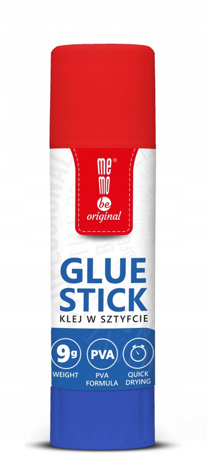 Klej w sztyfcie PVA MemoBe 9g, Kleje, Galanteria biurowa