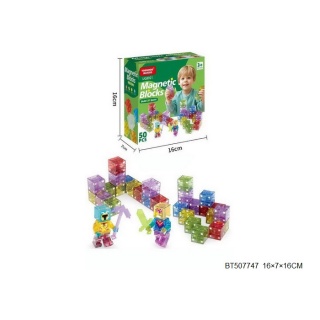 KLOCKI MAGNETYCZNE 50 EL.BT507747, Klocki, Zabawki