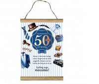 DYPLOM OKOLICZNOŚCIOWY "50" URODZINY PNG50, Upominki, Art. dekoracyjne i prezentowe