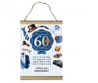 DYPLOM OKOLICZNOŚCIOWY "60" URODZINY PNG60, Upominki, Art. dekoracyjne i prezentowe