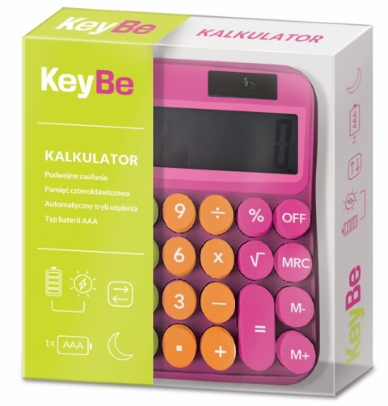 Kalkulator rozm. L KEYBE by ASTRA Neon Line 1, Kalkulatory, Urządzenia biurowe