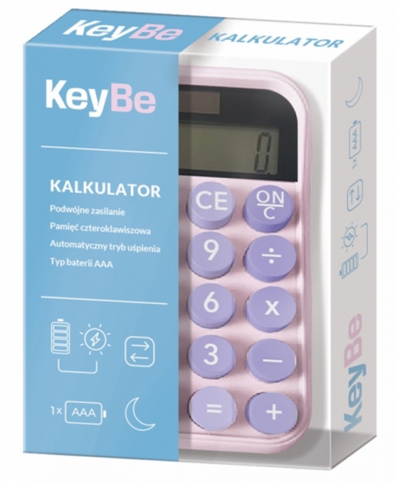 Kalkulator rozm. M KEYBE by ASTRA Pastel Line, Kalkulatory, Urządzenia biurowe