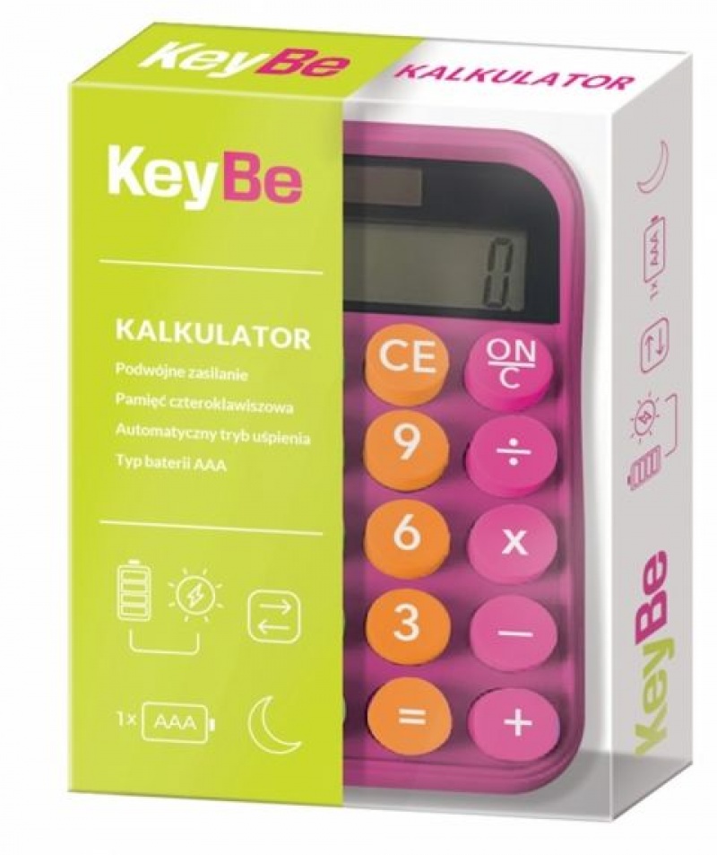 Kalkulator rozm. M KEYBE by ASTRA Neon Line 1, Kalkulatory, Urządzenia biurowe