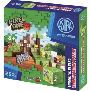 ZESTAW KLOCK&Oacute;W MAGNET.PIXEL ONE FARMA 25szt., Klocki, Zabawki