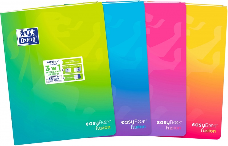 ZESZYT OXFORD EASYBOOK FUSION B5 60K.KRATKA /8/, Zeszyty, Zeszyty i bloki
