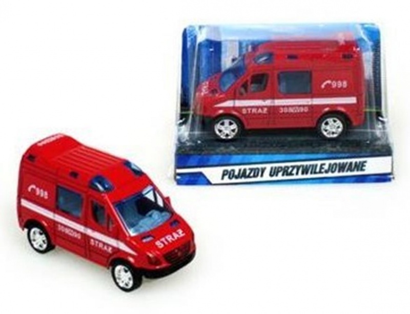 MINI VAN STRAŻ 8CM 93394, Pojazdy, Zabawki