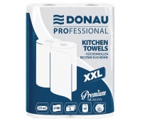 Ręcznik kuchenny celulozowy DONAU PROFESSIONAL XXL, 3-warstwowy, 100 listk&oacute;w, 2szt., biały, Ręczniki papierowe i dozowniki, Artykuły higieniczne i dozowniki
