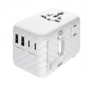 Charging adapter TROIKA Worldwide Pull 35, white