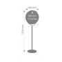 Globus TROIKA Apollo Light Flex, śr. 43 cm, wys. 1,32 m, dotykowy, srebrny, Globusy, Artykuły szkolne
