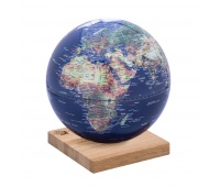 Globus TROIKA Explorer 360, śr. 25 cm, dębowa podstawa, fizyczny, granatowy, Globusy, Artykuły szkolne