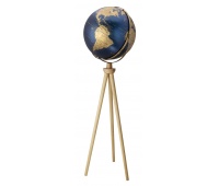 Globus TROIKA Sputnik, na stojaku, śr. 43 cm, wys. 1,40 m, niebiesko-złoty, Globusy, Artykuły szkolne