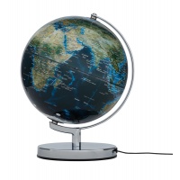 Globe TROIKA Terra Light, dia. 25 cm, lighting, glossy, blue-green