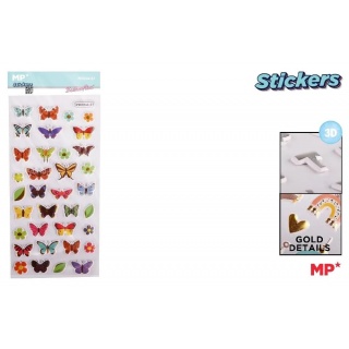 NAKLEJKI 3D MP MOTYLE, Naklejki, Art. kreatywne