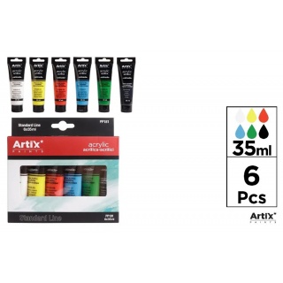 ZESTAW FARB AKRYLOWYCH 6 KOL X 35ML, Farby, Plastyka