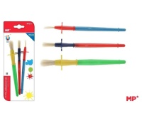 PĘDZLE DLA DZIECI Z UCHWYTEM EASY GRIP BLISTER /2/, Pędzle, Plastyka