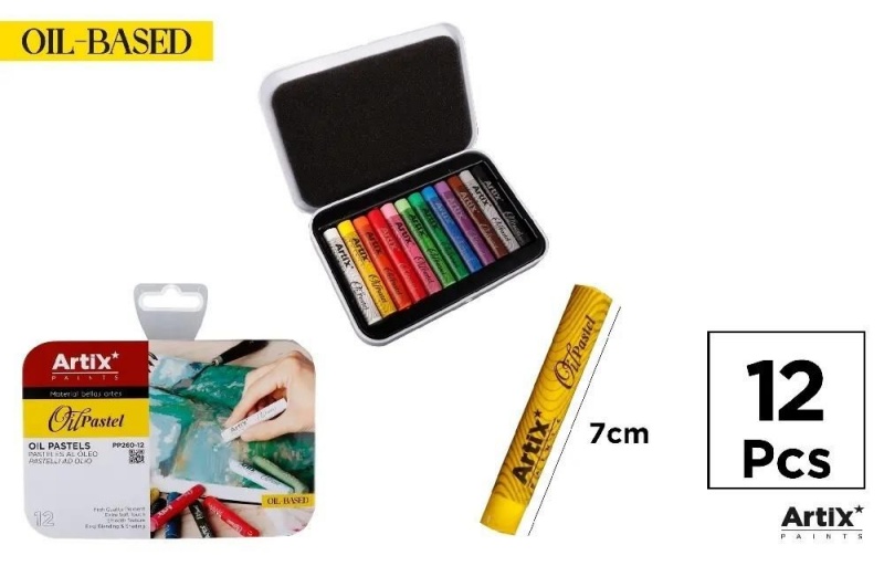 PASTEL AL OLEO 12 KOL., Pastele, węgiel rysunkowy, Plastyka