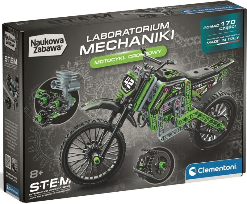 LABORATORIUM MECHANIKI - MOTOCYKL CROSSOWY, Edukacyjne, Zabawki
