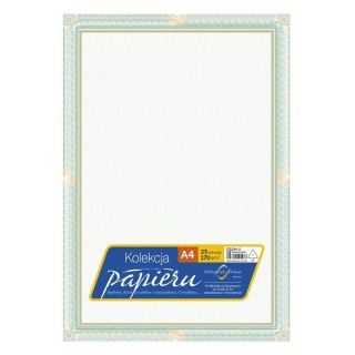 PAPIER OZDOBNY A4 170g.DYPLOM 25ark., Papiery specjalne, Papier