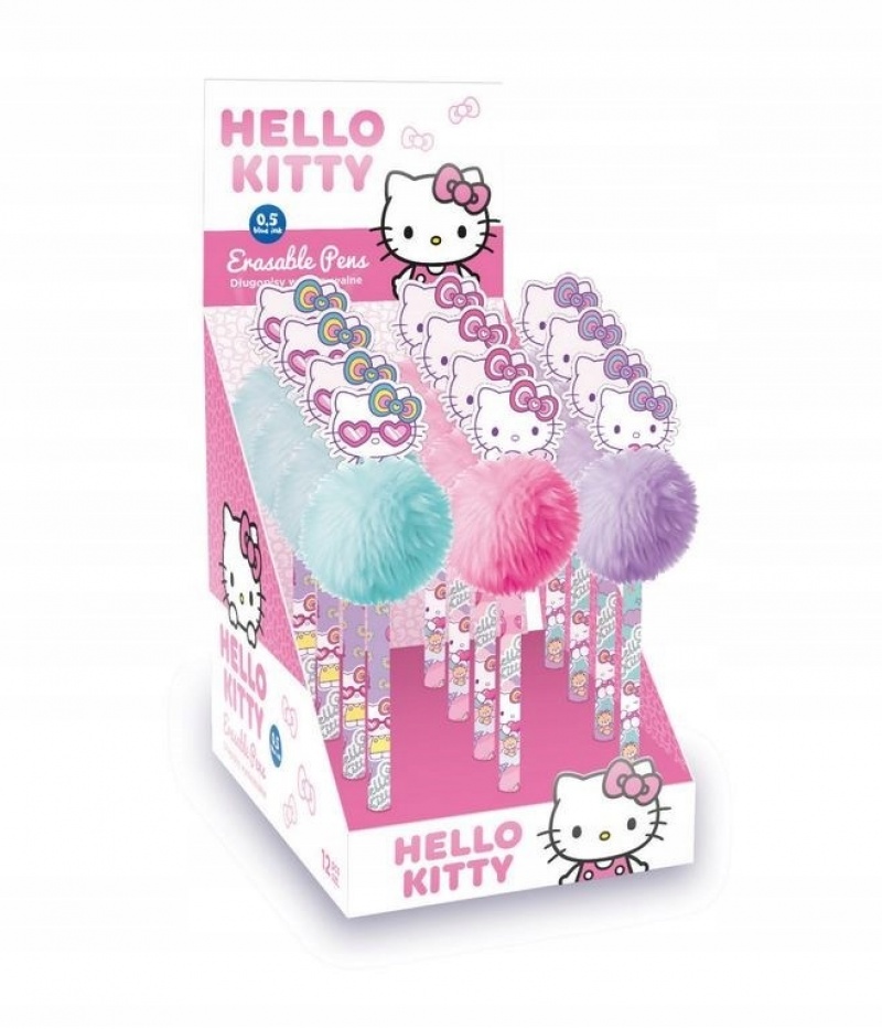 DŁUGOPIS WYMAZYWALNY FLUFFY PINK 1 HELLO KITTY, Długopisy, Art. do pisania i korygowania