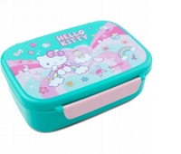 ŚNIADANI&Oacute;WKA Z PRZEGR.FOODYX BLUE-PINK 1 HEL.KITTY, Śniadani&oacute;wki, Bidony i śniadani&oacute;wki