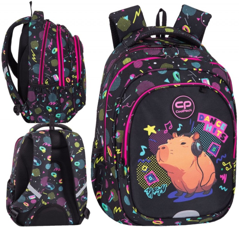CP PLECAK SZKOLNY JERRY CAPYBARA MUSIC, Plecaki, Tekstylia