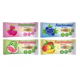 FRESH MAKER CHUSTECZKI ODŚWIEŻAJĄCE 15szt.FRUIT, Chusteczki, Art. higieniczne i dozowniki