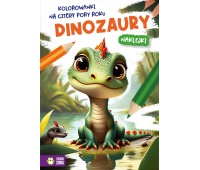 Kolorowanki na cztery pory roku. Dinozaury, Kolorowanki, Książeczki