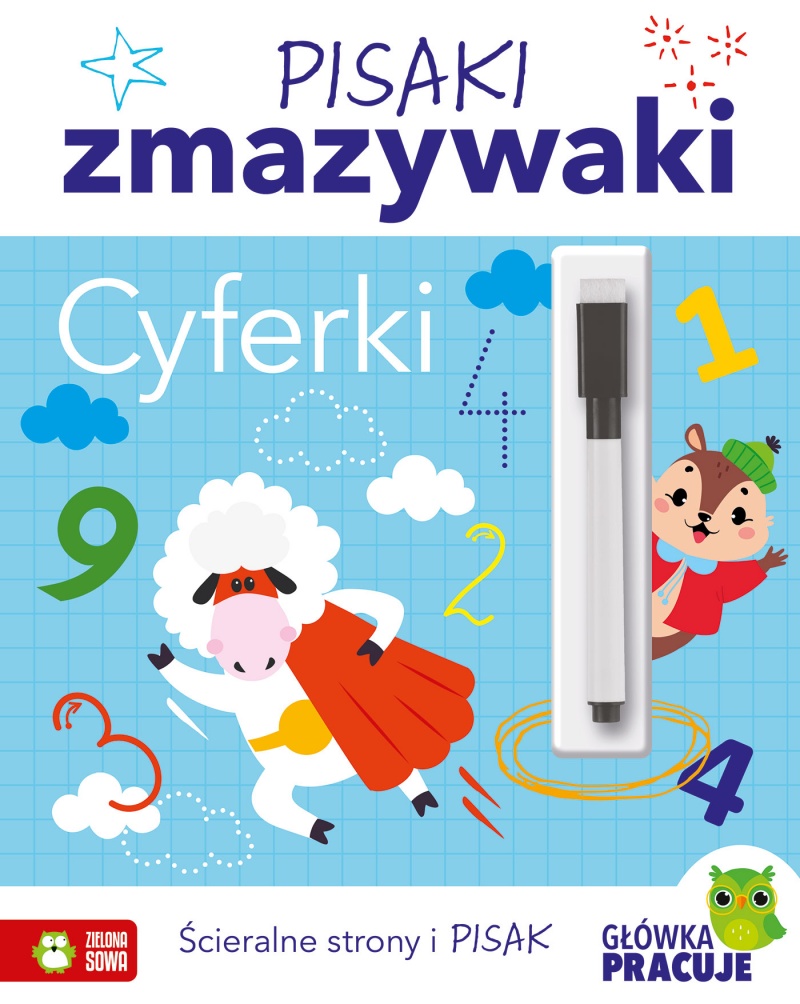 Pisaki zmazywaki. Cyferki, Edukacyjne, Książeczki