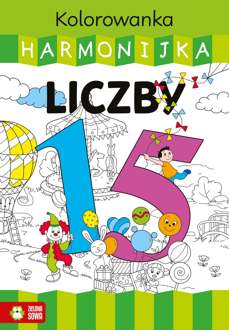 Kolorowanka harmonijka. Liczby, Edukacyjne, Książeczki