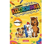 Super kolorowanka Zwierzęta z naklejkami, Kolorowanki, Książeczki