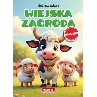 Kolorowa zabawa Wiejska zagroda z naklejkami, Kolorowanki, Książeczki