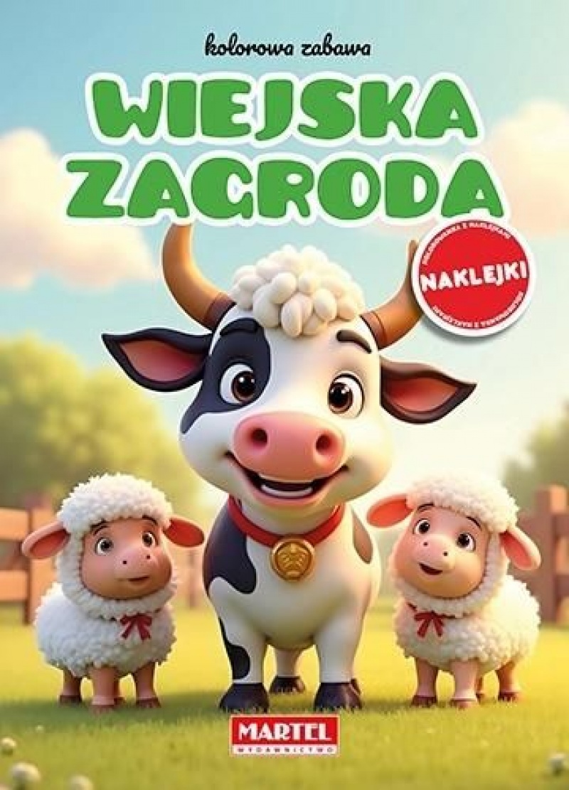 Kolorowa zabawa Wiejska zagroda z naklejkami, Kolorowanki, Książeczki