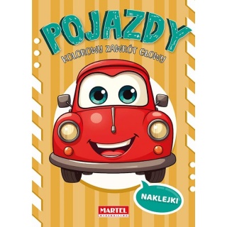 Kolorowy zawr&oacute;t głowy. Pojazdy z naklejkami, Kolorowanki, Książeczki