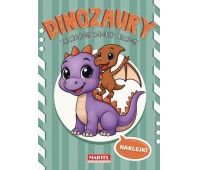 Kolorowy zawr&oacute;t głowy. Dinozaury z naklejkami