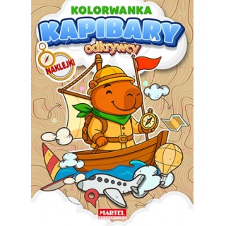 Kolorowanka Odkrywcy Kapibary z naklejkami, Kolorowanki, Książeczki
