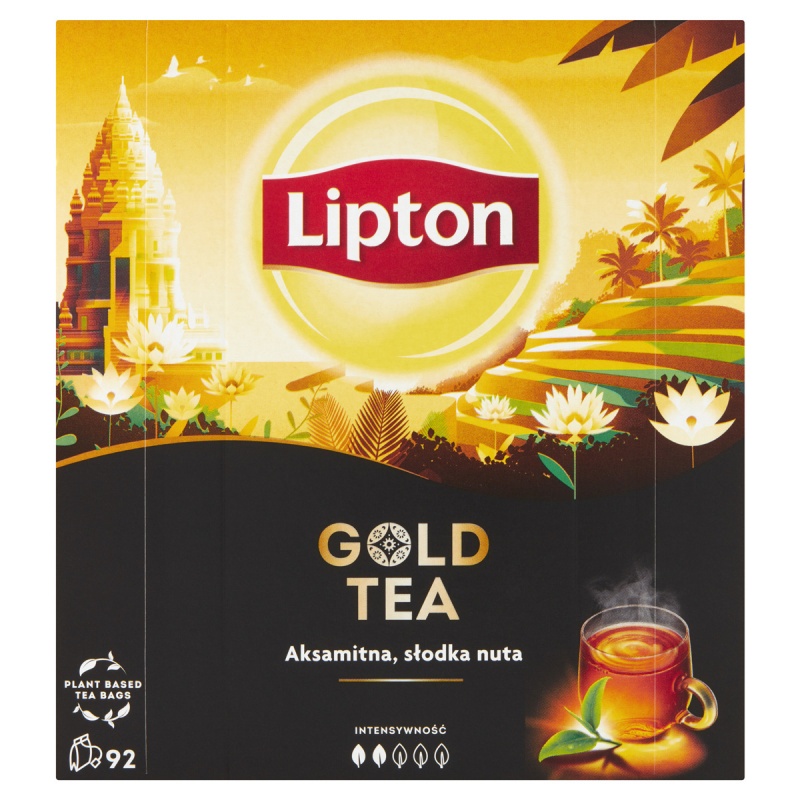 Tea LIPTON black, Gold Tea, 92 bags, Teas, Groceries
