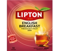 Tea LIPTON black, English Breakfast, 92 bags, Teas, Groceries