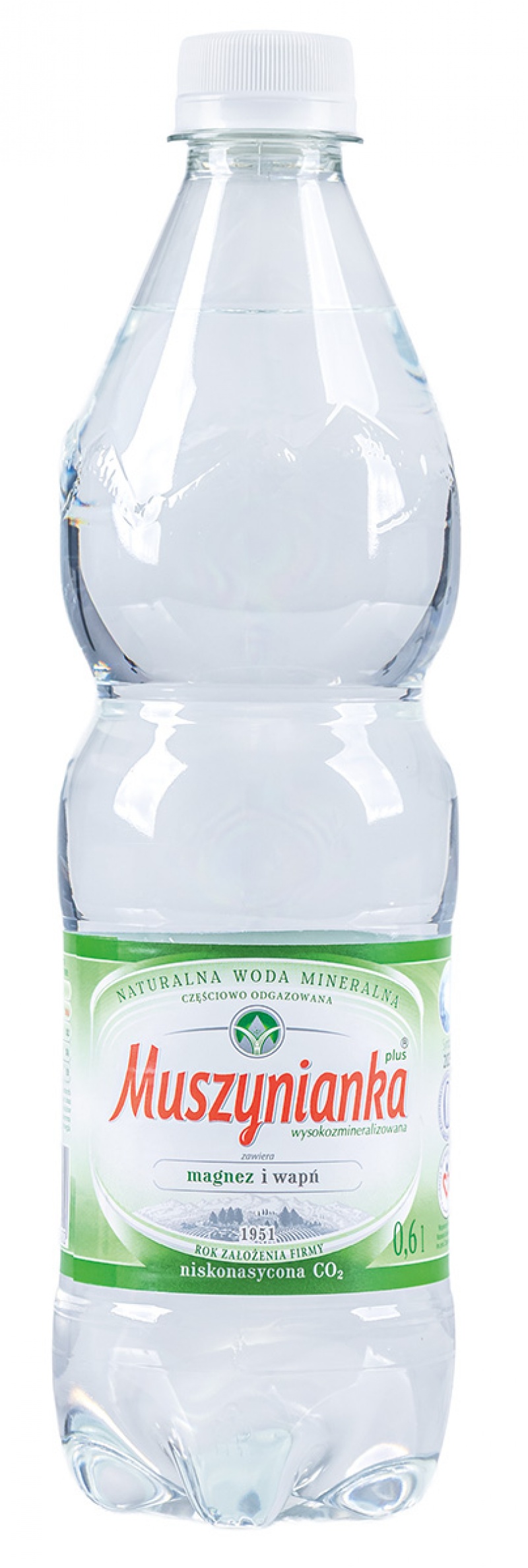 Woda MUSZYNIANKA, niegazowana, 0,6l, kaucja, Woda, Artykuły spożywcze