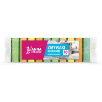Zmywaki kuchenne ANNA ZARADNA, 10 szt., mix kolor&oacute;w, Akcesoria do sprzątania, Artykuły higieniczne i dozowniki