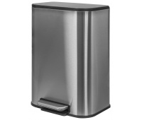 Pedal bin Donau Home, soft-closing, rectangular, 20l, matt silver