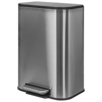 Pedal bin Donau Home, soft-closing, rectangular, 20l, matt silver