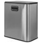 Pedal bin Donau Home, soft-closing, rectangular, 12l, matt silver