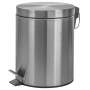 Kosz ze stopką Donau Home, wolnoopadający, 30l, srebrny mat, Kosze metal, Wyposażenie biura