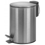 Kosz ze stopką Donau Home Modern, wolnoopadający, 3l, srebrny mat, Kosze metal, Wyposażenie biura